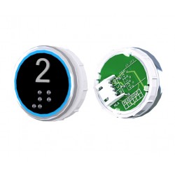 TOPAZ Button Venus XL black tone blue stainless steel with JST connector 2 - OCTÉ