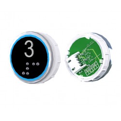 TOPAZ Button Venus XL black tone blue stainless steel with JST connector 3 - OCTÉ