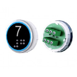 TOPAZ Button Venus XL black tone blue stainless steel with JST connector 7 - OCTÉ