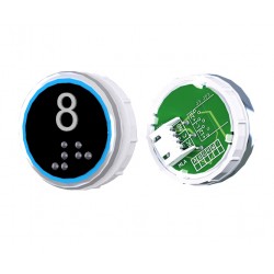 TOPAZ Button Venus XL black tone blue stainless steel with JST connector 8 - OCTÉ