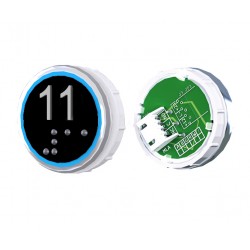 TOPAZ Button Venus XL black tone blue stainless steel with JST connector 11 - OCTÉ