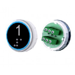 TOPAZ Button Venus XL black tone blue stainless steel with screw 1 - OCTÉ