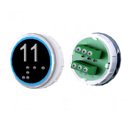 TOPAZ Button Venus XL black tone blue stainless steel with screw 11 - OCTÉ