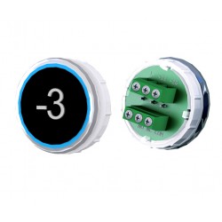 TOPAZ Button Venus XL black tone blue stainless steel with screw -3 - OCTÉ