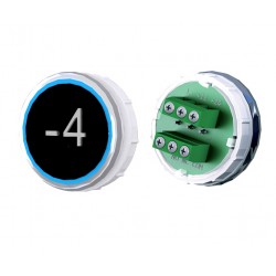 TOPAZ Button Venus XL black tone blue stainless steel with screw -3 - OCTÉ
