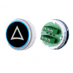 TOPAZ Button Venus XL black tone blue stainless steel with screw ARROW - OCTÉ