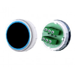 TOPAZ Button Venus XL black tone blue stainless steel with screw NEUTRAL - OCTÉ