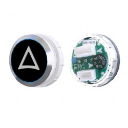 TOPAZ Button BUS Achille black stainless steel blue arrow - OCTÉ