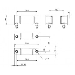 MANGO 400 Right horizontal adaptation kit - OCTÉ