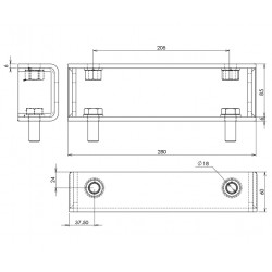 MANGO 650TC, Maschinenraum oben/unten, Adaptations-Bausatz horizontal rechts - OCTÉ