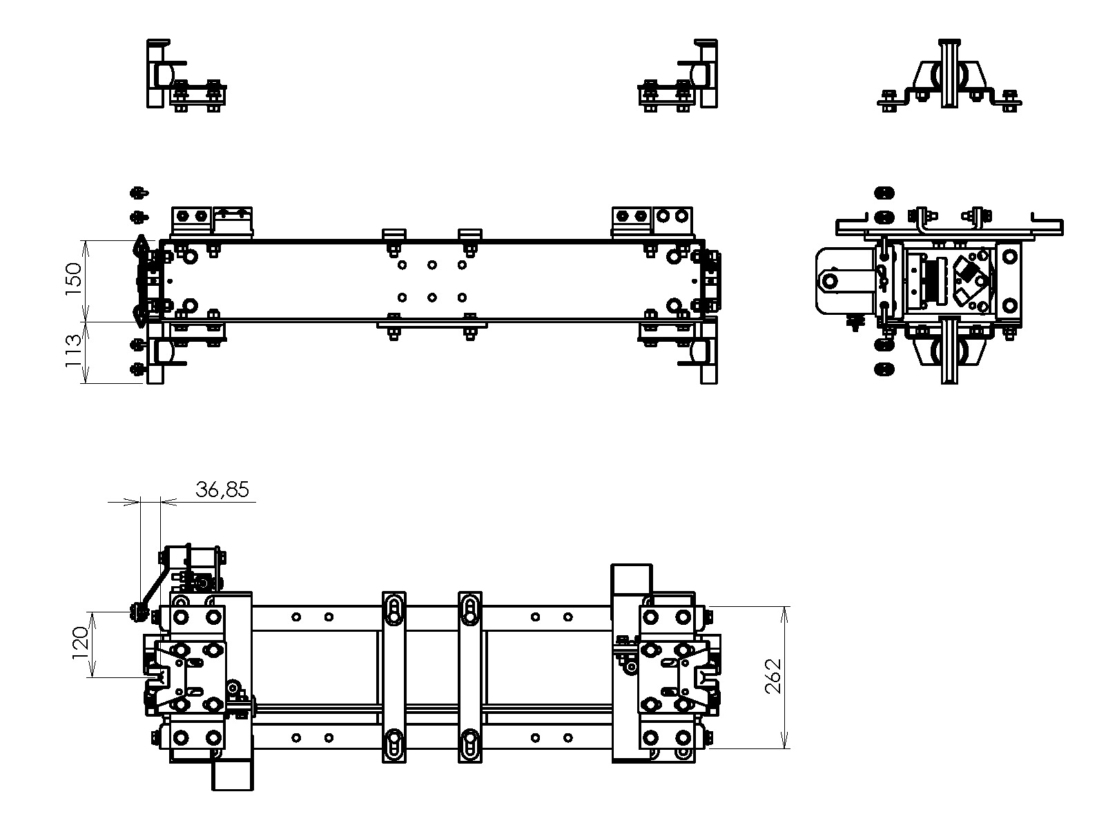 OCTÉ Lift - Traverse guide T jusqu'à 630 kg
